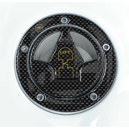 GEL ADHESIVE 3D CARBON GOLD FILLER CAP PROTECTION compatible MOTORCYCLE KAWASAKI