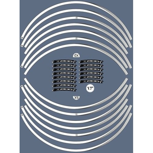 Kit de bandes adhésives compatibles avec les jantes de motos 17 KAWASAKI Z800 Tuning Stickers 2