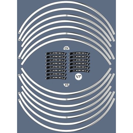 KIT STRISCE ADESIVE compatibili per CERCHI 17 MOTO KAWASAKI Z800 Adesivi tuning