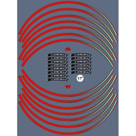 ADHESIVE STRIP KIT kompatibel für MOTORRAD-FELGEN 17 KAWASAKI Z800 Tuning Aufkleber