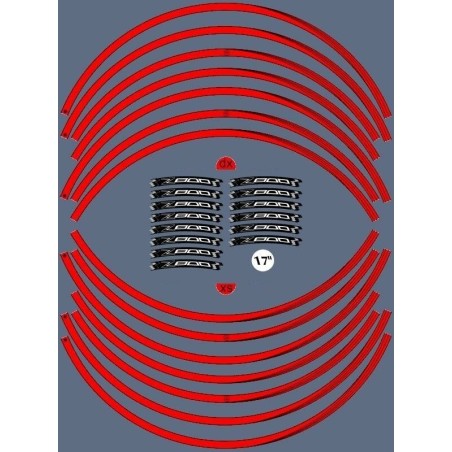 KIT STRISCE ADESIVE compatibili per CERCHI 17 MOTO KAWASAKI Z800 Adesivi tuning