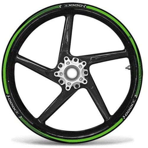 KIT CINTA ADHESIVA VERDE compatible para llantas 17 MOTO KAWASAKI Z1000 TUNING
