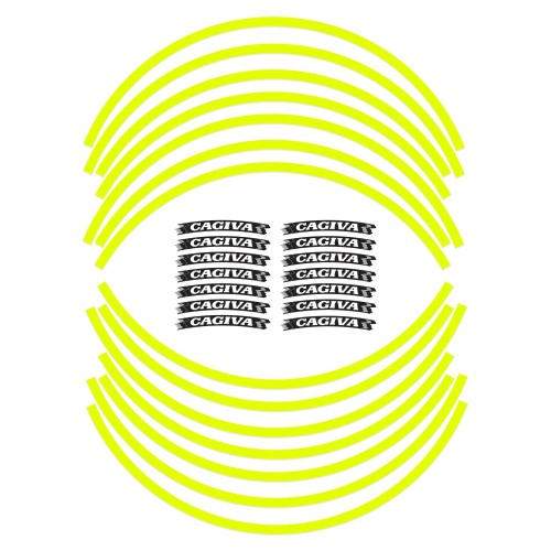 ADHESIVE STRIP KIT compatible with 17 FLUO YELLOW CAGIVA MOTORCYCLE RIMS 2
