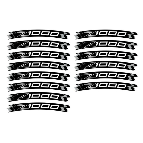 ADHESIVE STRIP KIT compatible for 17 RIMS MOTORCYCLE KAWASAKI Z1000 - YELLOW FLUO