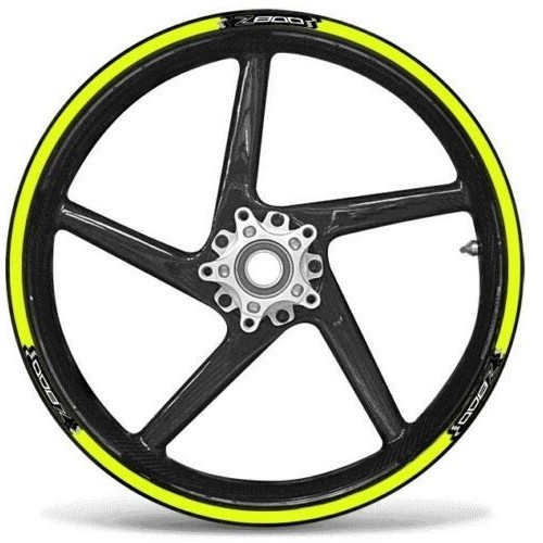 ADHESIVE STRIP KIT kompatibel für 17 RIMS MOTORRAD KAWASAKI Z800- FLUO YELLOW