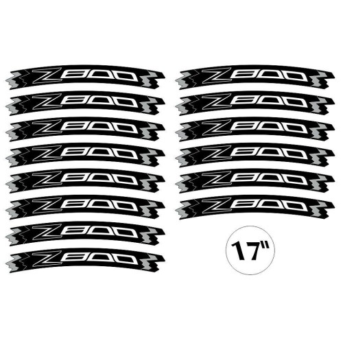 ADHESIVE STRIP KIT compatible for 17 RIMS MOTORCYCLE KAWASAKI Z800- FLUO YELLOW 2