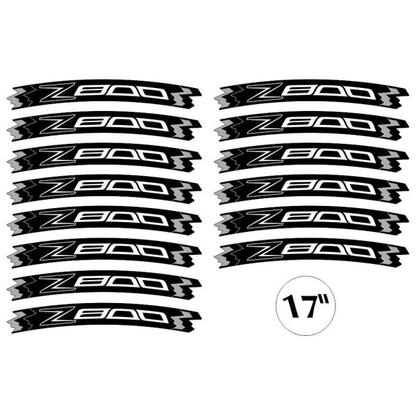 KIT STRISCE ADESIVE compatibili per CERCHI 17 MOTO KAWASAKI Z800- GIALLO FLUO