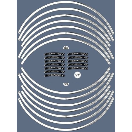 KIT ADHESIVE STRIPS compatible with 17 RIMS MOTORCYCLE KAWASAKI Z900 Tuning Stickers