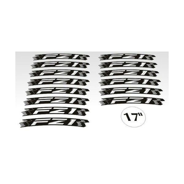 ADHESIVE STRIP KIT kompatibel für 17" MOTORRAD-FELGEN NAKED YAMAHA FZ1 YELLOW FLUO