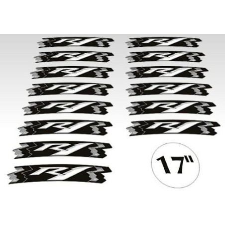 ADHESIVE STRIP KIT kompatibel für 17 RIMS MOTO YAMAHA YZF-R1 YELLOW FLUO