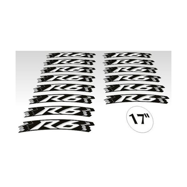 KIT BANDES ADHESIVES compatible jantes 17 MOTO YAMAHA YZF-R6 JAUNE FLUO