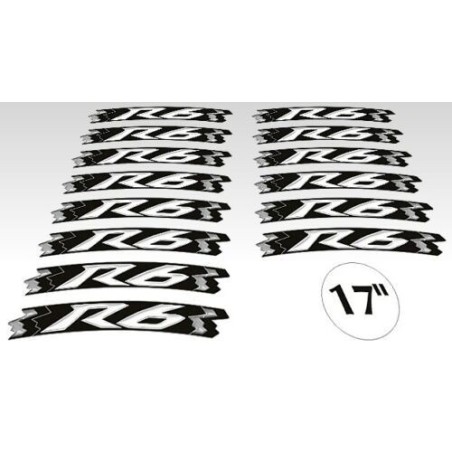 KIT BANDES ADHESIVES compatible jantes 17 MOTO YAMAHA YZF-R6 JAUNE FLUO