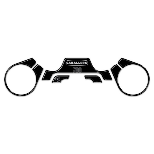 Placa de dirección adhesiva 3D Protección moto compatible con Fantic Caballero 700 2