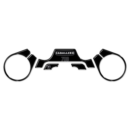 Placa de dirección adhesiva 3D Protección moto compatible con Fantic Caballero 700