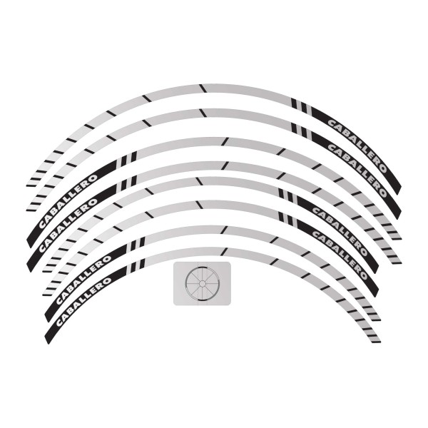 Adhesive stripes for motorbike wheel rims compatible with Fantic Caballero 700