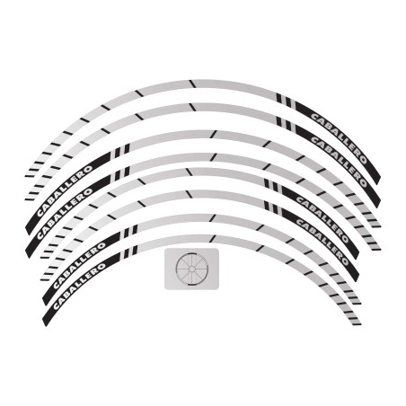 Adhesive stripes for motorbike wheel rims compatible with Fantic Caballero 700