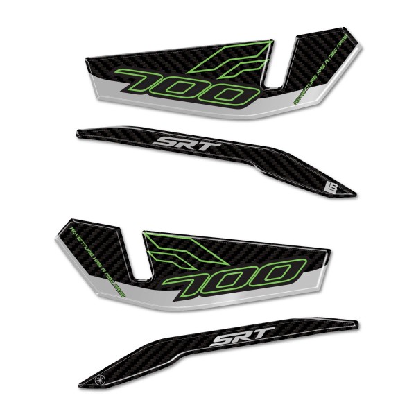 3D Resina Pegatinas Guardamanos Motocicleta compatible con QJ Motor SRT 700