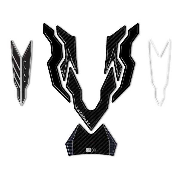 Stickers de protection de réservoir 3D compatibles avec Kawasaki Z650 2023-2025