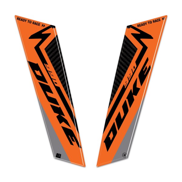 Adesivi 3D Parasteli Parafango moto compatibili con KTM 990 Duke 2024-2025