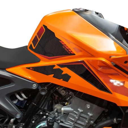 Adesivi 3D compatibili con KTM 990 Duke 2024-2025 Protezioni laterali serbatoio