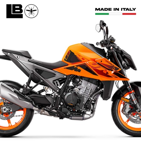 Adesivi 3D compatibili con KTM 990 Duke 2024-2025 Protezioni laterali serbatoio