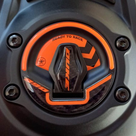 Adesivi 3D tappo serbatoio chiave moto compatibili con KTM 990 Duke 2024-2025