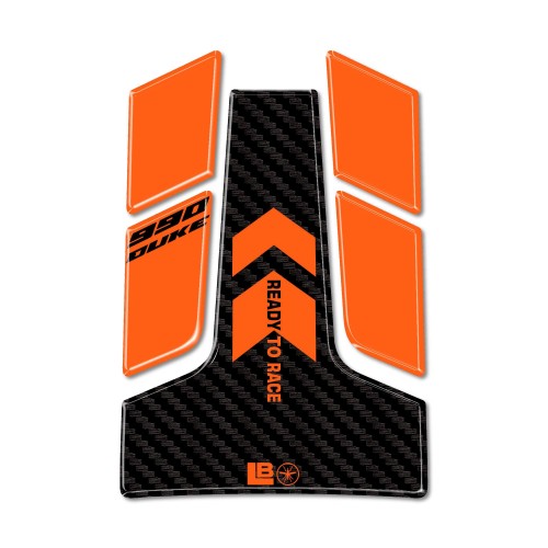 Adesivo Paraserbatoio 3D Protezione moto compatibile con KTM 990 Duke 2024-2025 2