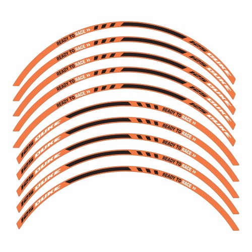 Strisce adesive per cerchi ruote adesivi moto compatibili con KTM Duke 125 2