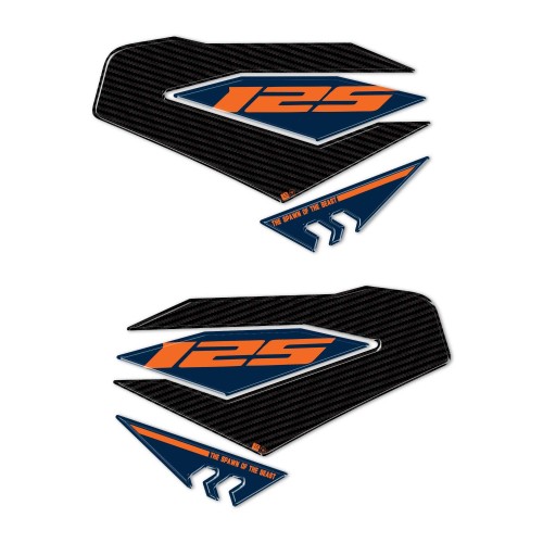 Stickers 3D Protections latérales de réservoir compatibles avec KTM 125 Duke 2024-2025 2