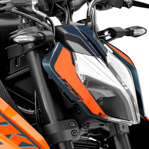 3D Stickers Front Face Protectors motorbike compatible with KTM Duke 125 2024-2025