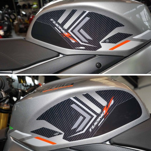Adesivi 3D Protezioni Laterali serbatoio moto compatibili con Aprilia Tuono V4