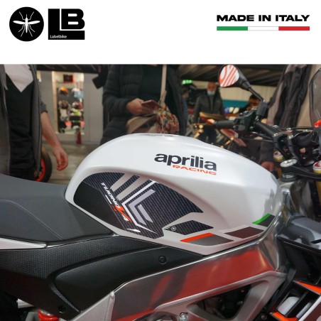 Adesivi 3D Protezioni Laterali serbatoio moto compatibili con Aprilia Tuono V4
