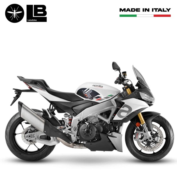 Adesivi 3D Protezioni Laterali serbatoio moto compatibili con Aprilia Tuono V4