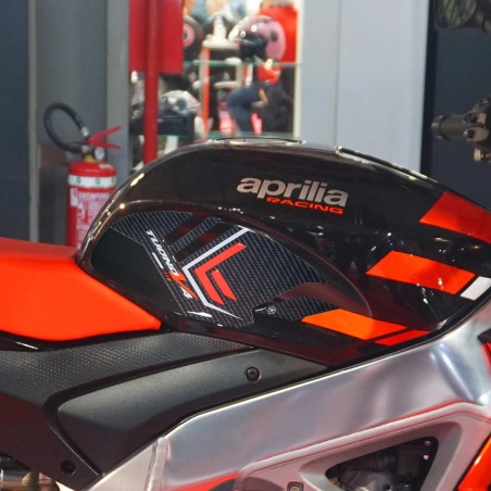 Adesivi 3D Protezioni Laterali serbatoio moto compatibili con Aprilia Tuono V4