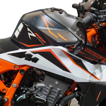 Tank-Seitenprotektoren 3D-Aufkleber kompatibel mit KTM 990 Duke R 2025