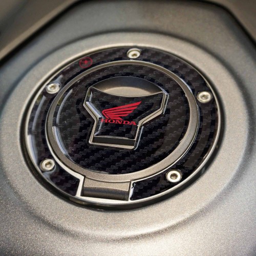 Adesivo Honda Protezione tappo serbatoio moto a 5 fori - Logo Honda Rosso
