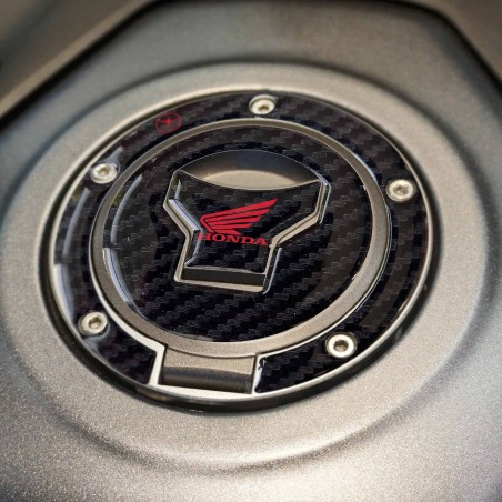 Adesivo Honda Protezione tappo serbatoio moto a 5 fori - Logo Honda Rosso