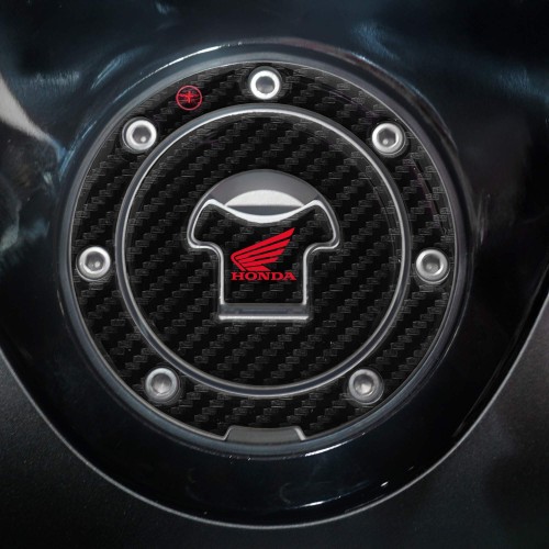 Adesivo Honda Protezione tappo serbatoio moto a 7 fori - Logo Honda Rosso