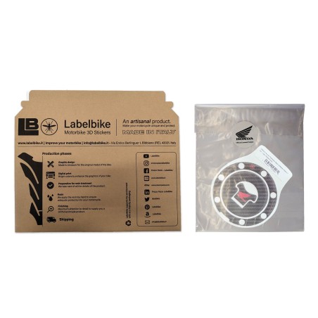 Adesivo Honda Protezione tappo serbatoio moto a 7 fori - Logo Honda Rosso