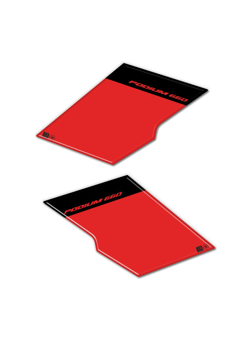 Adesivi 3D Protezioni Laterali moto compatibili con Aprilia Tuareg 660 Podium 2