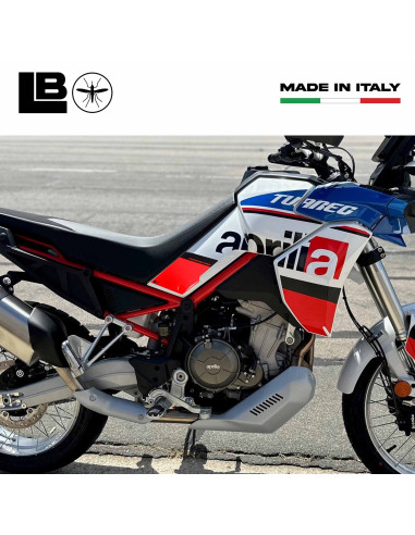 Adesivi 3D Protezioni Laterali moto compatibili con Aprilia Tuareg 660 Podium