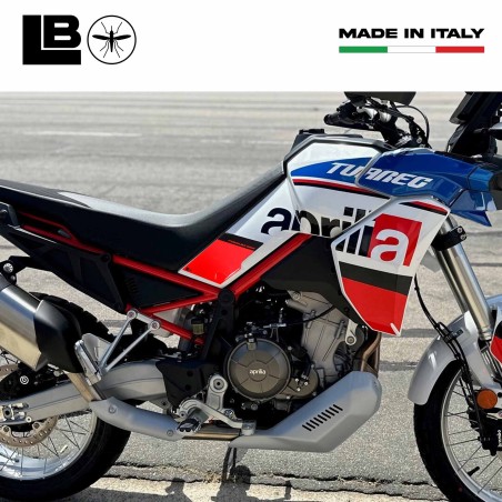 Adesivi 3D Protezioni Laterali moto compatibili con Aprilia Tuareg 660 Podium