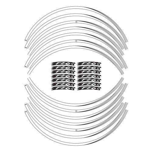 Pegatinas adhesivas para llantas de 17 "Motocicleta compatible con Yamaha FZ6 2