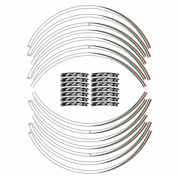 Strisce adesive Stickers per Cerchi Ruote 17" Moto compatibili con Yamaha FZ6