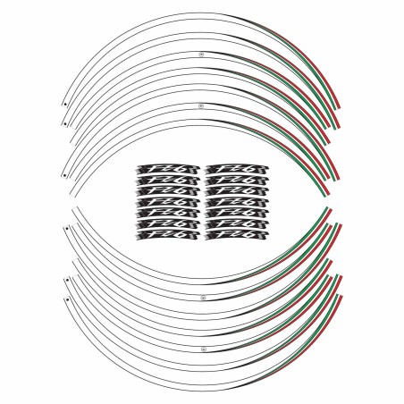 Adhesive Stickers for 17" Wheel Rims Motorcycle compatible with Yamaha FZ6