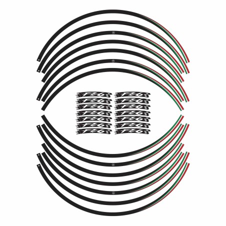 Adhesive Stickers for 17" Wheel Rims Motorcycle compatible with Yamaha FZ6