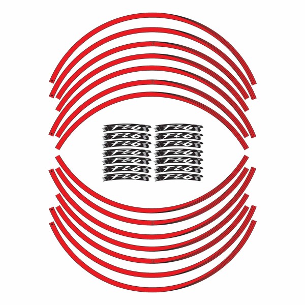 Selbstklebende Aufkleber für 17" Felgen Motorrad kompatibel mit Yamaha FZ6