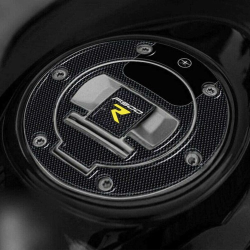 Adesivo 3D protezione tappo serbatoio moto compatibile con BMW F900 R Giallo