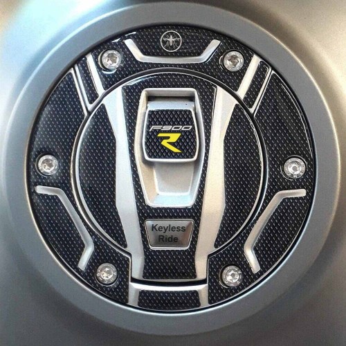 Adesivo Gel 3D Protezione Tappo Keyless moto compatibile con BMW F900 R Giallo