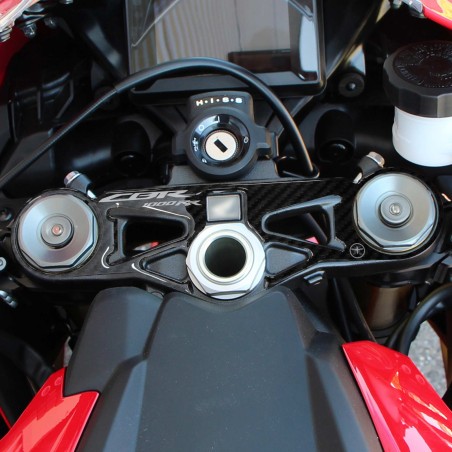 Adesivo Honda protezione piastra sterzo forcella moto Cbr1000rr 2017-19 bianco